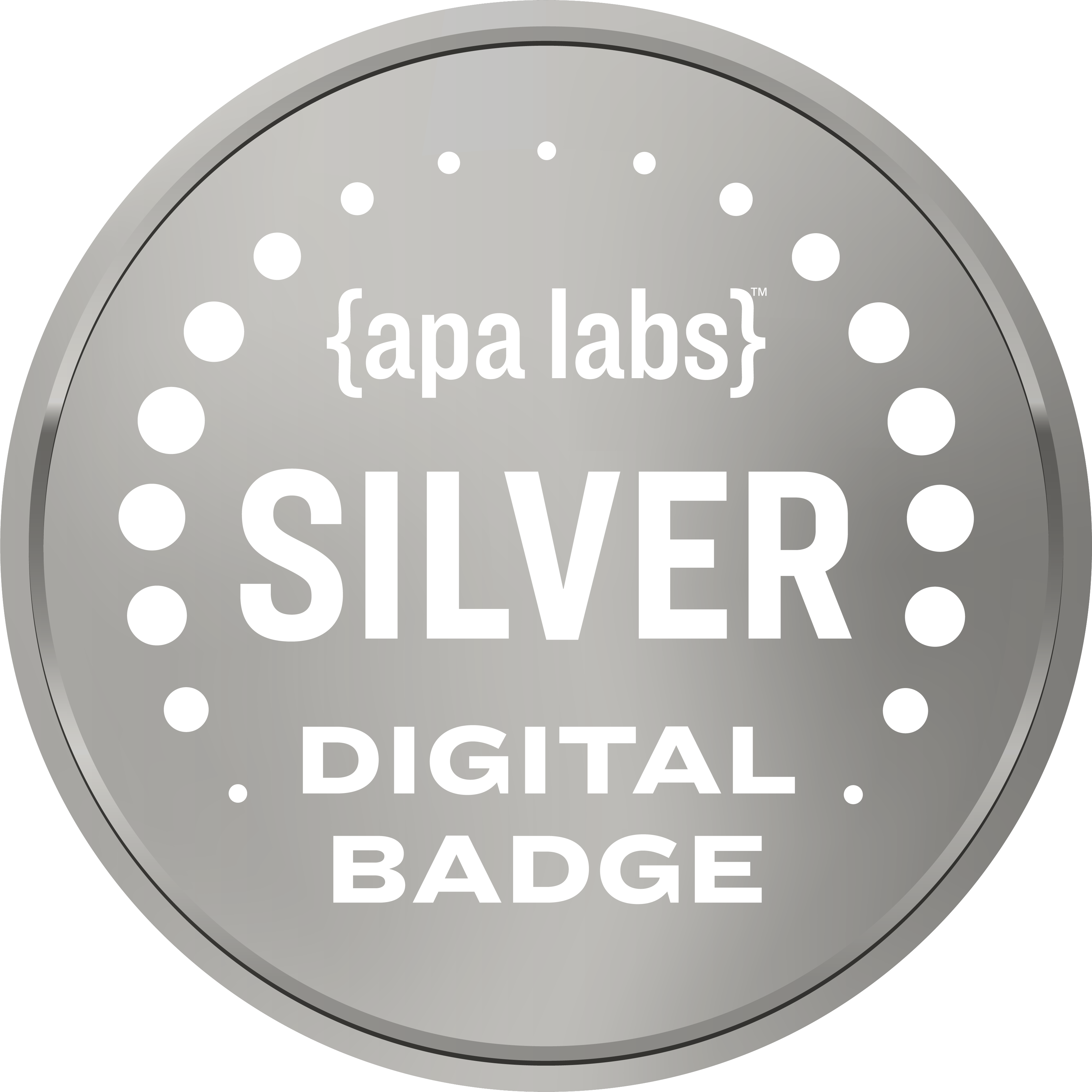 APA Labs Silver Digital Badge